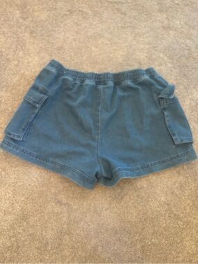 Ardene Teal Elastic-Waist Cargo Shorts